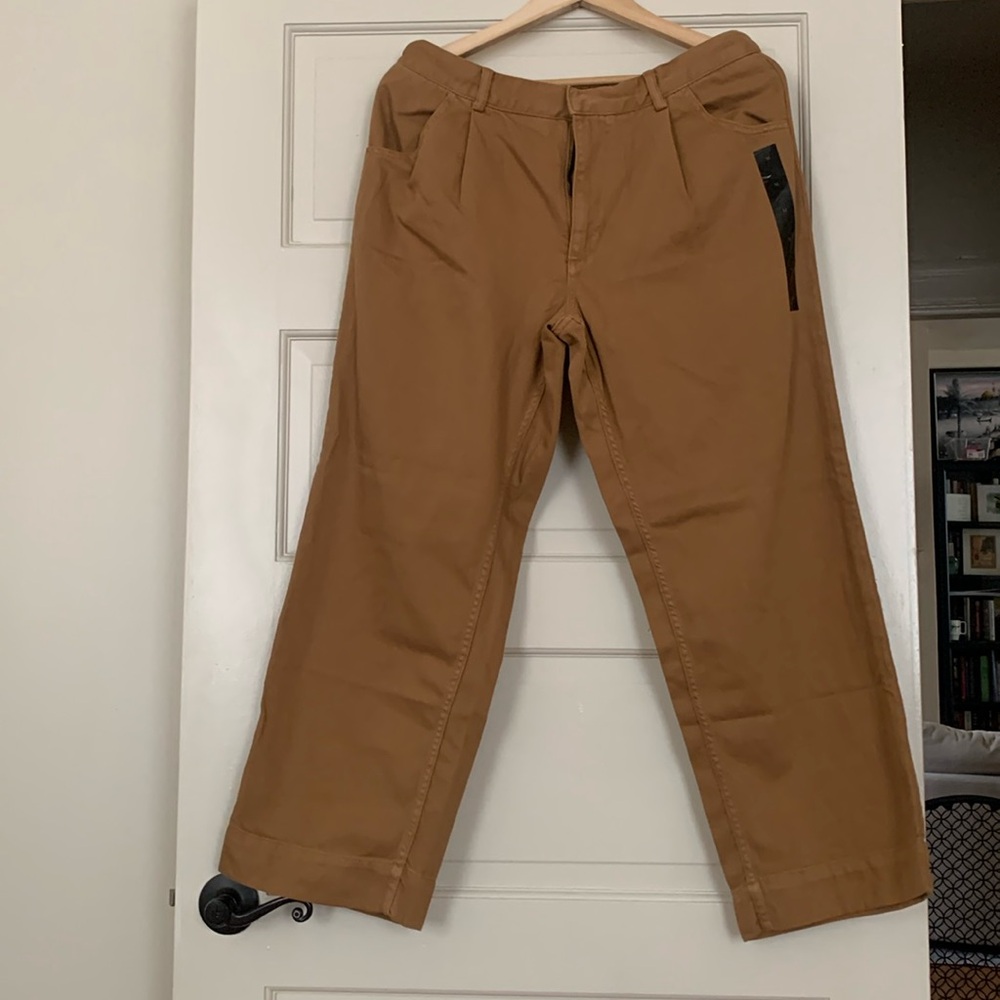 NWT Khaki twill wide leg pants - Banana Republic